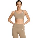   adidas Optime Essentials közepes tartású barna női sportmelltartó