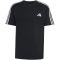  adidas Essentials 3 csíkos pamut fekete férfi póló