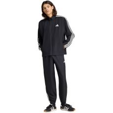 adidas 3 csíkos szőtt fekete férfi szabadidő garnitúra