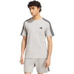 adidas Essentials 3 csíkos pamut szürke férfi póló