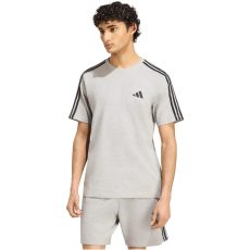 adidas Essentials 3 csíkos pamut szürke férfi póló