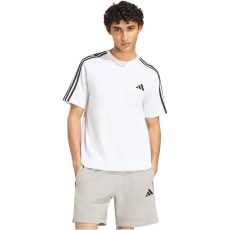 adidas Essentials 3 csíkos pamut fehér férfi póló