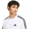 adidas Essentials 3 csíkos pamut fehér férfi póló