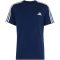 adidas Essentials 3 csíkos pamut sötétkék férfi póló