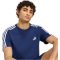 adidas Essentials 3 csíkos pamut sötétkék férfi póló