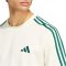 adidas Essentials 3 csíkos pamut bézs/zöld férfi póló