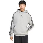    adidas Essentials 3 csíkos kapucnis szürke férfi pulóver