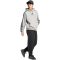  adidas Essentials 3 csíkos kapucnis szürke férfi pulóver