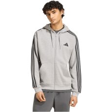 adidas Essentials 3 csíkos pamut szürke férfi szabadidő felső