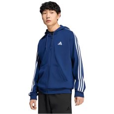 adidas Essentials 3 csíkos pamut sötétkék férfi szabadidő felső