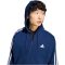 adidas Essentials 3 csíkos pamut sötétkék férfi szabadidő felső