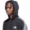 adidas Essentials 3 csíkos kapucnis fekete férfi szabadidő felső