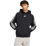   adidas Essentials 3 csíkos kapucnis fekete/fehér férfi pulóver