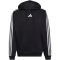 adidas Essentials 3 csíkos kapucnis fekete/fehér férfi pulóver