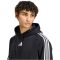adidas Essentials 3 csíkos kapucnis fekete/fehér férfi pulóver