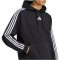 adidas Essentials 3 csíkos kapucnis fekete/fehér férfi pulóver