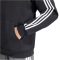 adidas Essentials 3 csíkos pamut kapucnis fekete férfi pulóver