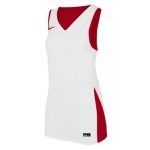 Nike Team fehér/piros kétszínű női kosárlabda trikó
