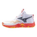   Mizuno Wave Momentum Elite Mid fehér/narancssárga férfi kézilabda cipő