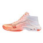   Mizuno Wave Lightning Elite Mid fehér/narancs kézilabda cipő