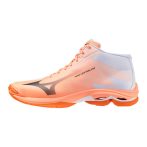   Mizuno Wave Lightning Pro Mid fehér/narancs férfi kézilabda cipő
