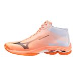   Mizuno Wave Lightning Pro Mid fehér/narancs férfi kézilabda cipő