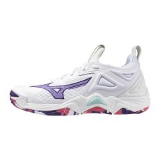 Mizuno Wave Momentum 3 fehér/lila női kézilabda cipő