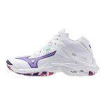   Mizuno Wave Lightning Z8 Mid fehér/lila női kézilabda cipő