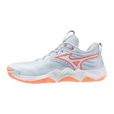 Mizuno Wave Momentum Elite világoskék/narancs női kézilabda cipő