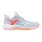 Mizuno Wave Momentum Pro világoskék/narancs női kézilabda cipő Mizuno Wave Momentum Pro világoskék/narancs női kézilabda cipő