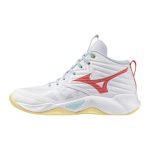   Mizuno Wave Momentum Pro Mid fehér/piros női kézilabda cipő