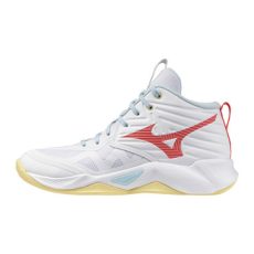 Mizuno Wave Momentum Pro Mid fehér/piros női kézilabda cipő