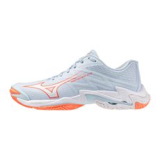Mizuno Wave Lightning Elite világoskék/narancs női kézilabda cipő Mizuno Wave Lightning Elite világoskék/narancs női kézilabda cipő