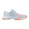 Mizuno Wave Lightning Elite világoskék/narancs női kézilabda cipő Mizuno Wave Lightning Elite világoskék/narancs női kézilabda cipő