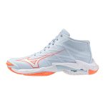   Mizuno Wave Ligthning Elite Mid világoskék/narancs női kézilabda cipő