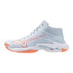   Mizuno Wave Ligthning Elite Mid világoskék/narancs női kézilabda cipő