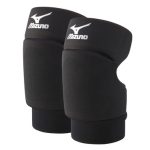 Mizuno hátúl nyitott fekete térdvédő pár